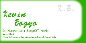 kevin bogyo business card